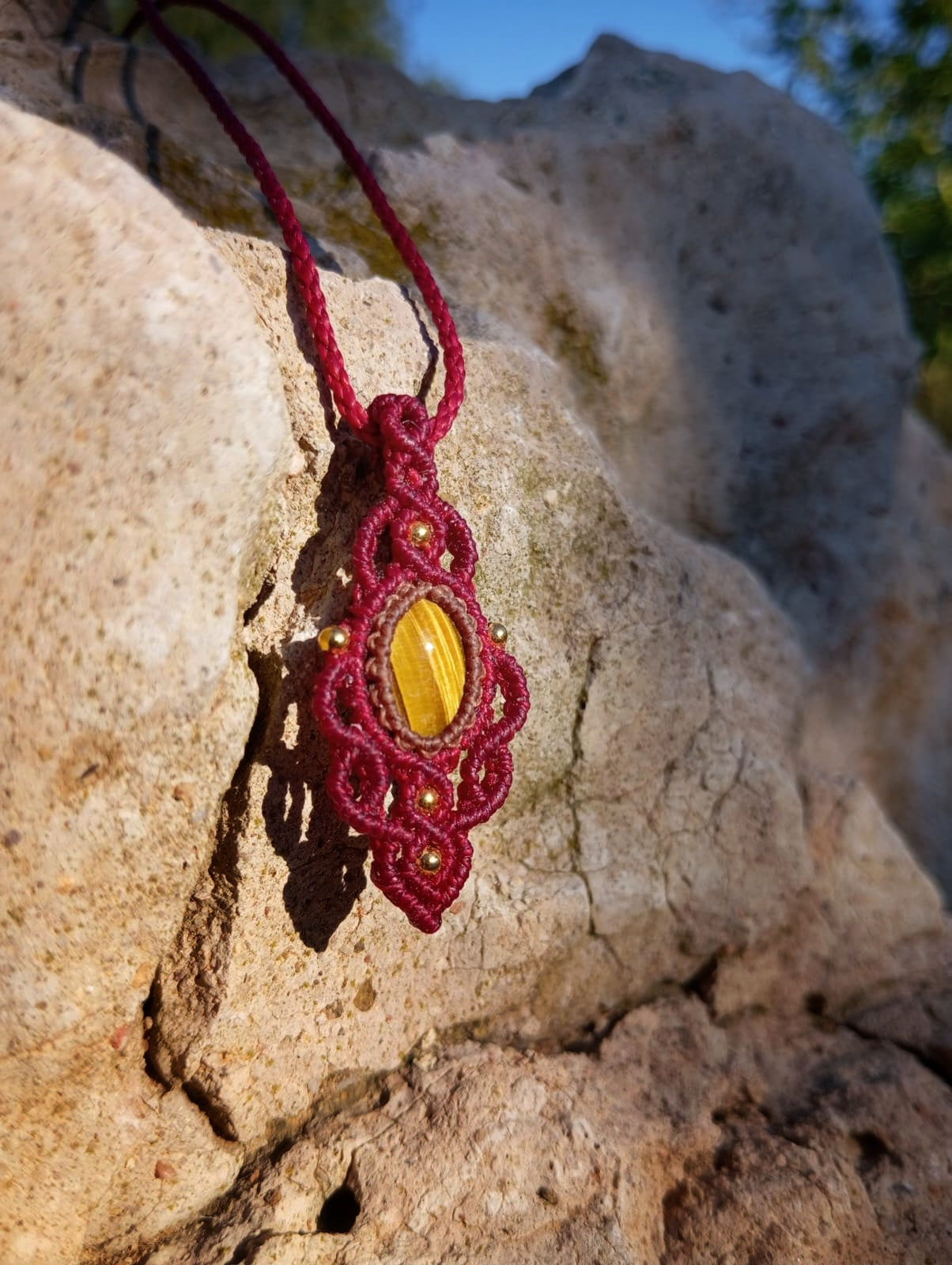 NOVEDAD  Colgante con Ojo de Tigre (Pieza única)