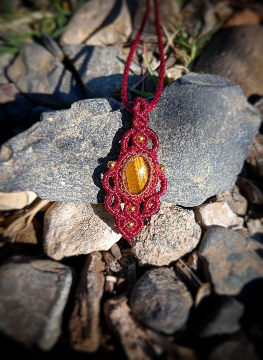 NOVEDAD  Colgante con Ojo de Tigre (Pieza única)