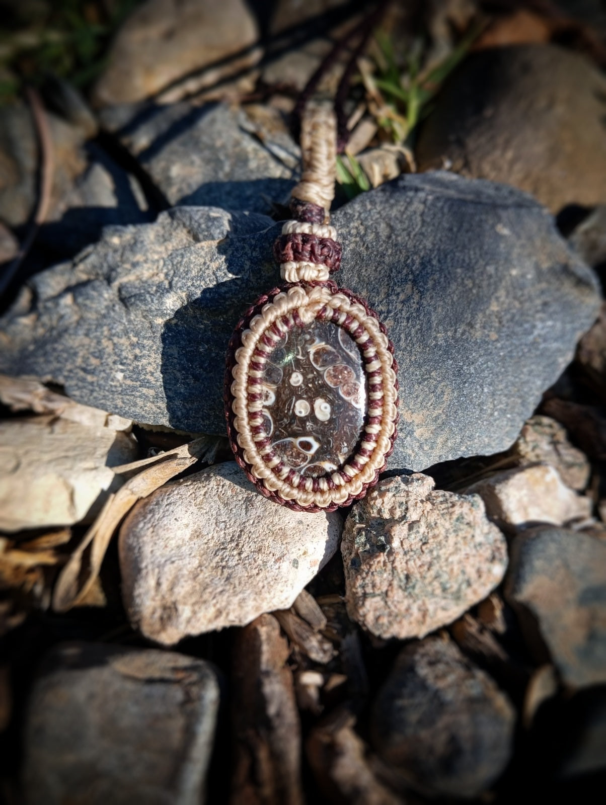 NOVEDAD Colgante con Jaspe Fósil (Pieza única)