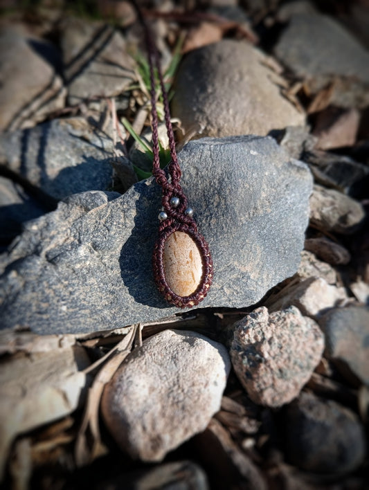 NOVEDAD  Colgante con Jaspe Paisina (Pieza única)