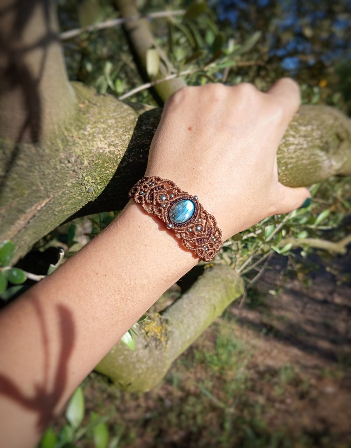 NOVEDAD Brazalete con Labradorita (Pieza única)